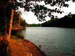 Along a lakeside path.