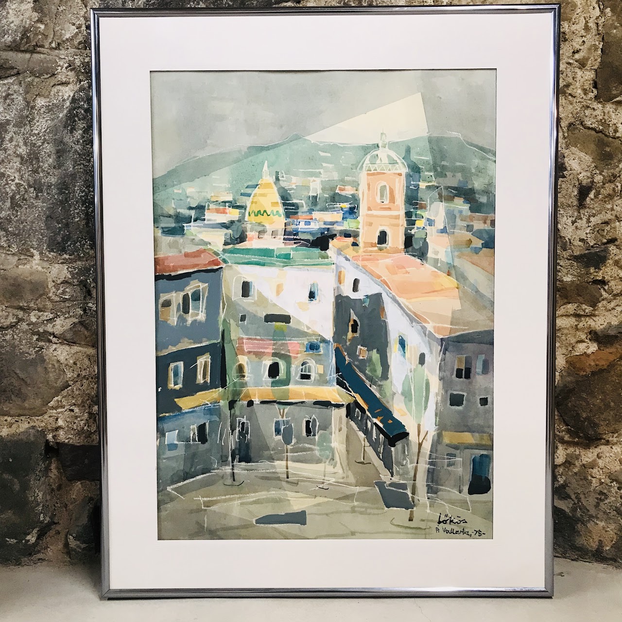 Stefan Lökös Signed Watercolor Painting