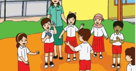  Gambar  Kartun  Lingkungan Sekolah yang Simple dan Mudah  