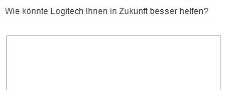 Frage der Logitech Kundenbefragung