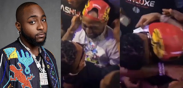 See as Davido dey Happy - Nigerians go Gaga after Wizkid and Davido hugged each other after Years of Beefing (Video)