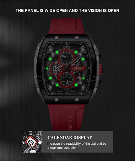 Title 8, Mens six-pin quartz tape watch. Experience pre...