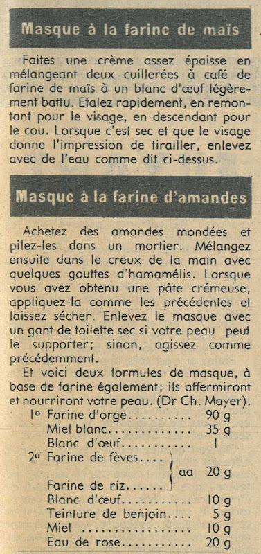 Article médical vintage : Masque de toile... peau de velours ! - Pour vous Madame, pour vous Monsieur, des publicités, illustrations et rédactionnels choisis avec amour dans des publications des années 50, 60 et 70. Popcards Factory vous offre des divertissements de qualité. Vous pouvez également nous retrouver sur www.popcards.fr et www.filmfix.fr   - For you Madame, for you Sir, advertising, illustrations and editorials lovingly selected in publications from the fourties, the sixties and the seventies. Popcards Factory offers quality entertainment. You may also find us on www.popcards.fr and www.filmfix.fr