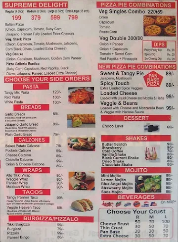 Pizza Galleria menu 