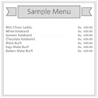 Balaji Pavan Mithai Bhandar menu 1