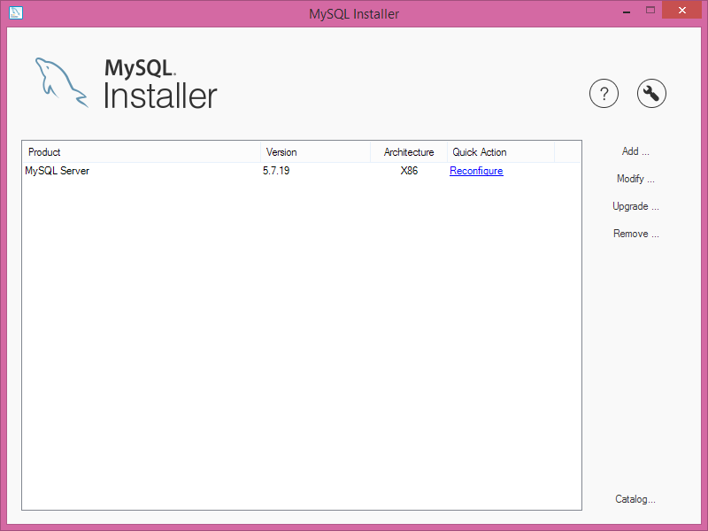 Modificar instalación MySQL