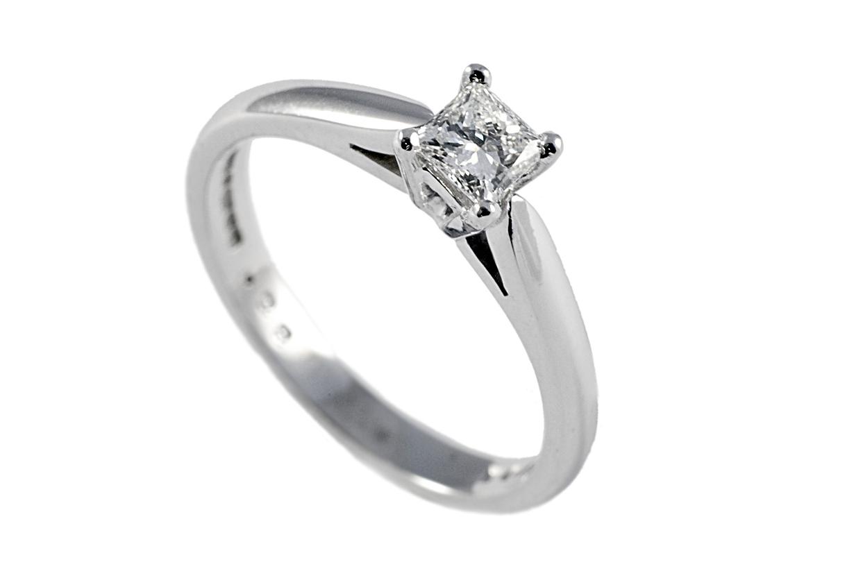 Princess Cut Diamond Solitaire