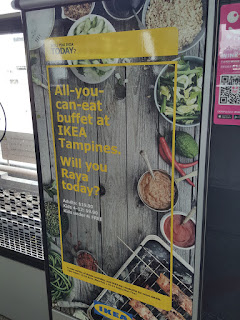 Advertisement for IKEA's Raya buffet in Singapore.