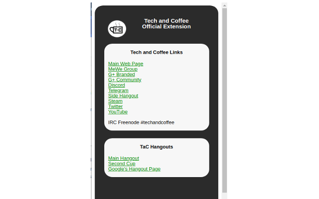 Tech and Coffee - Official Extension Preview image 0