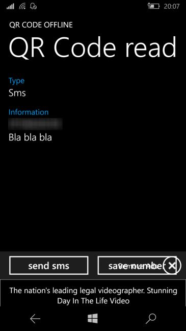 ứng dụng, qr, mã, mã vạch, máy quét, Windows 10 Mobile