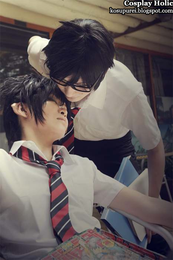 ao no exorcist cosplay - okumura rin and okumura yukio