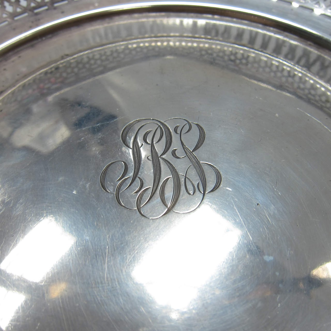 Sterling Silver Meriden Engraved Basket