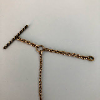 Gold & Shell Banjo Watch Chain