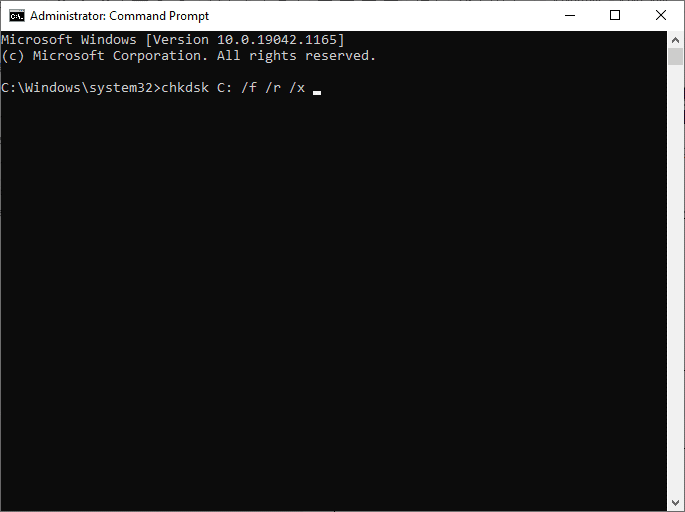 nel prompt dei comandi digita il seguente comando e premi invio.  Risolto l'errore del dispositivo I/O