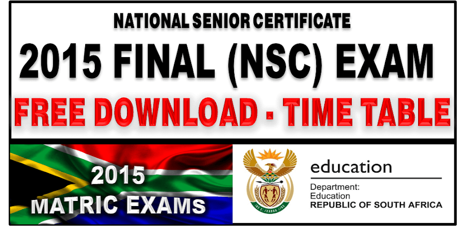 2015 Final Exam Time Table