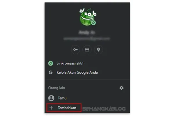 Buat profile di Google Chrome