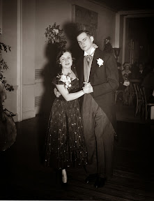 Micki & Jimmy at Jean & Dick Heller's wedding, January 1949