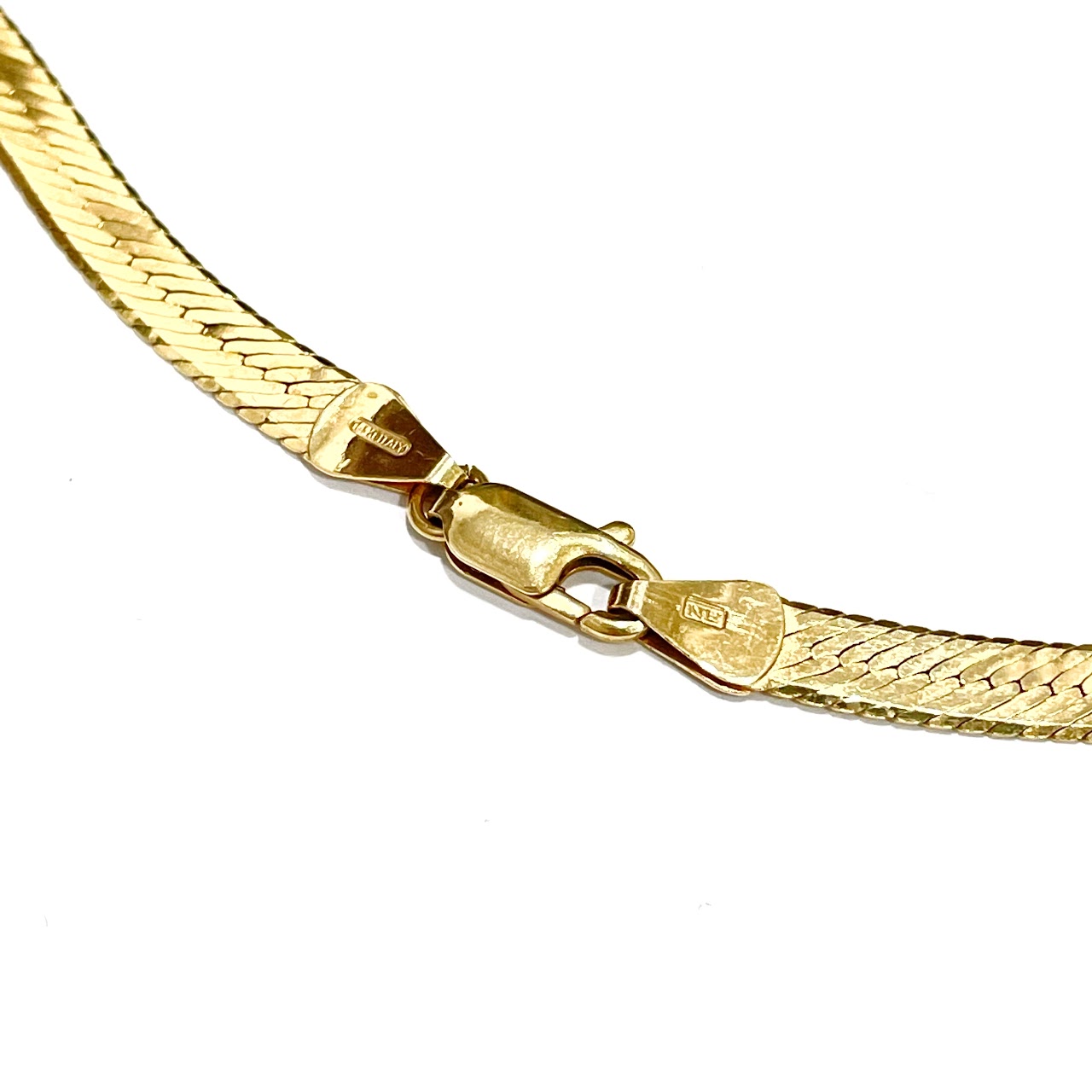 14K Gold Flat Chain 24" Necklace