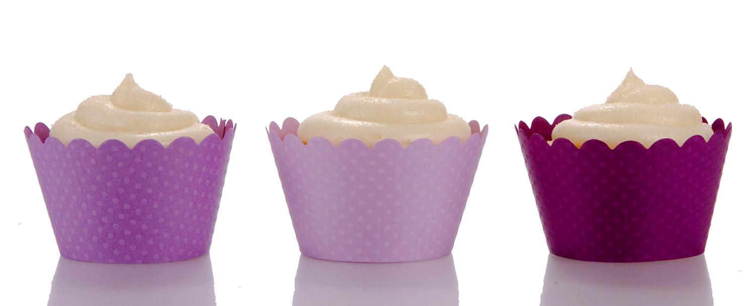 Emma Purple Trio Cupcake