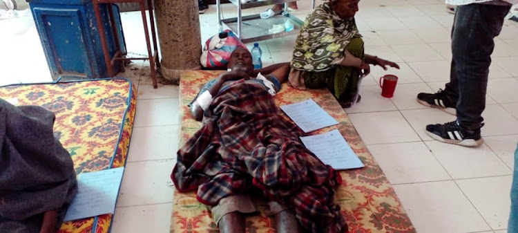 Survivors of an air strike by Ethiopian government forces receive treatment at the Shire Shul General hospital in the town of Dedebit, northern region of Tigray, Ethiopia January 8, 2022.