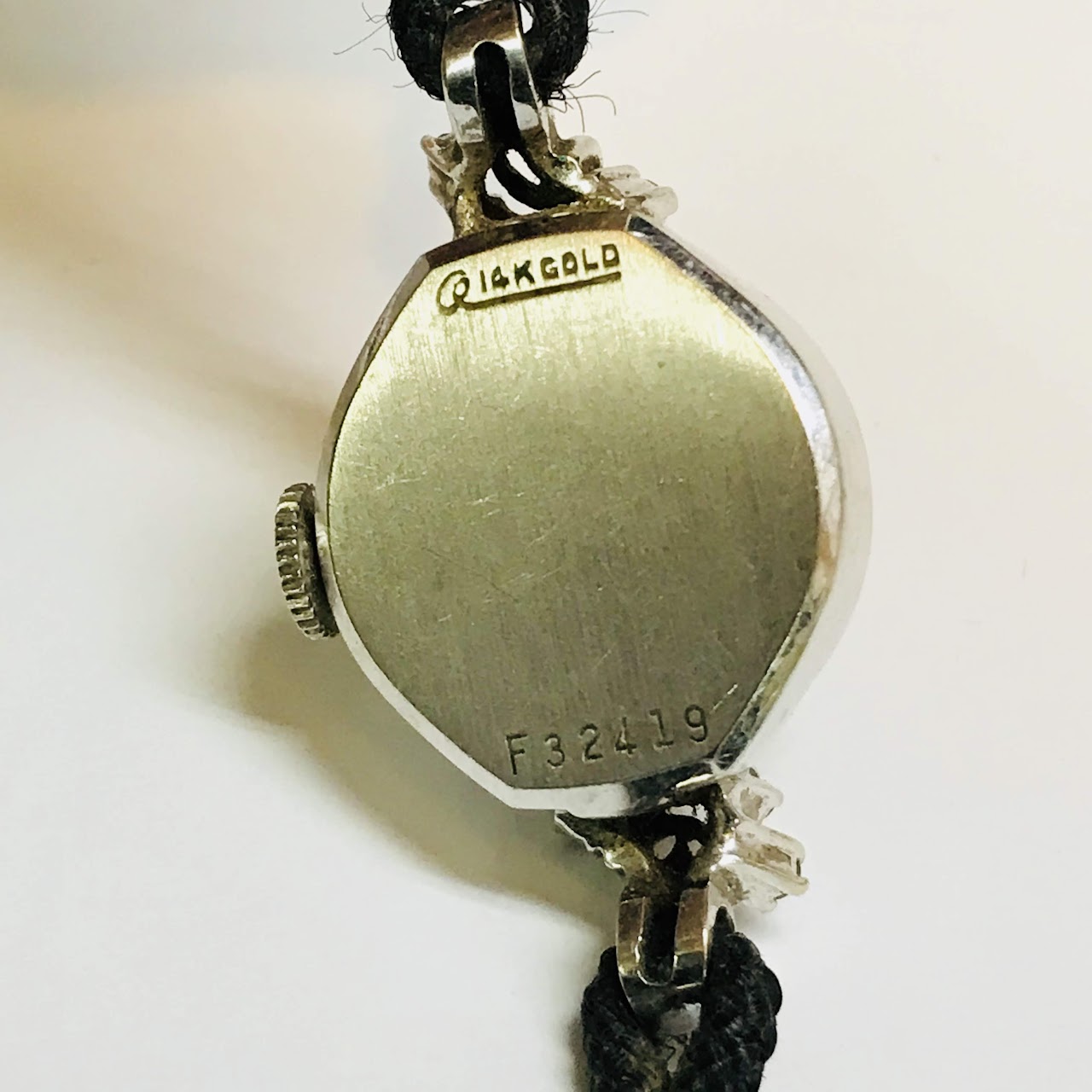 14K White Gold and Diamond Lady Elgin Watch