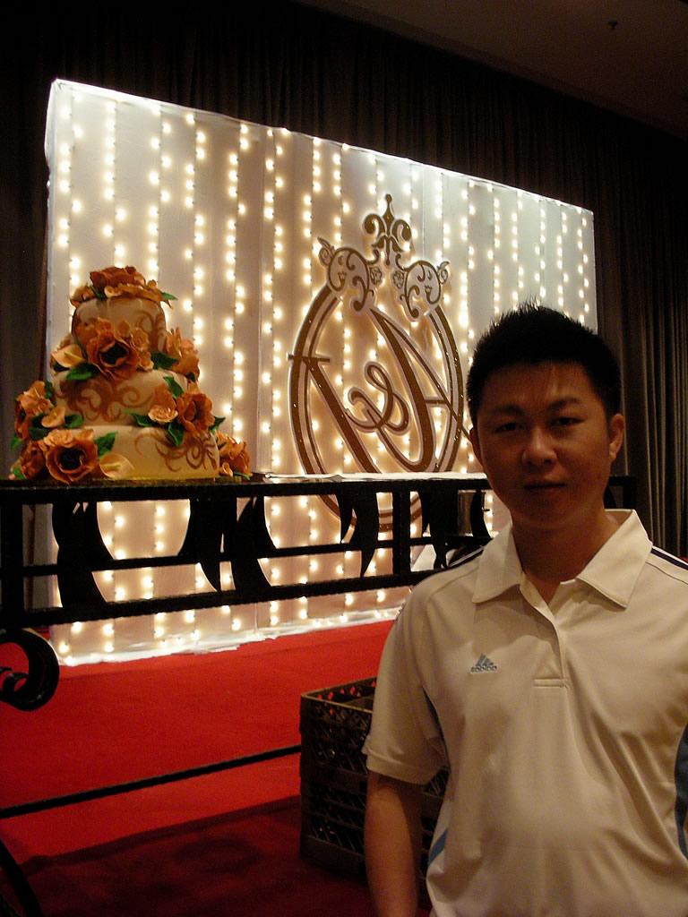 A Flower Shower Wedding Cake .