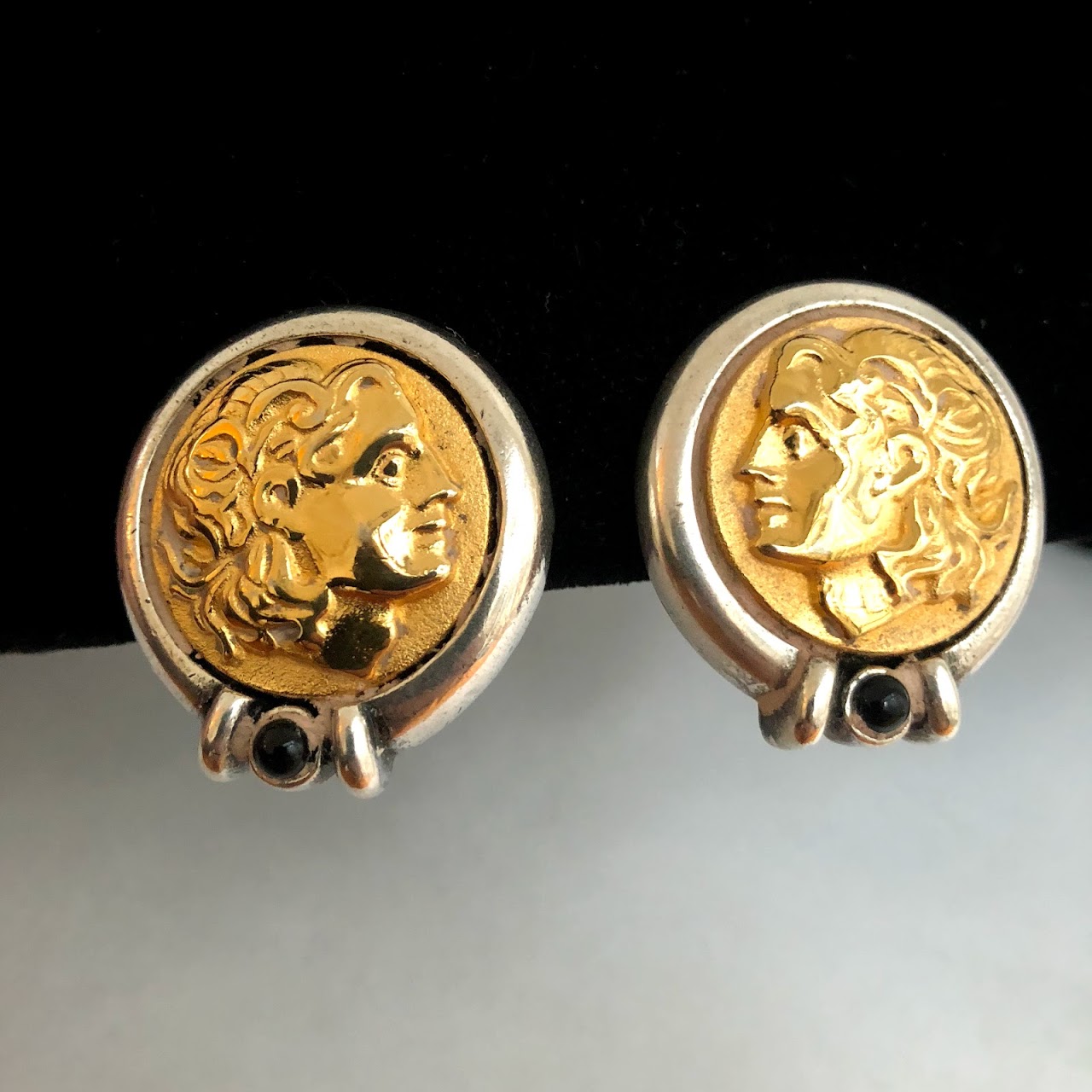 Roman Coin- Clip On Earrings