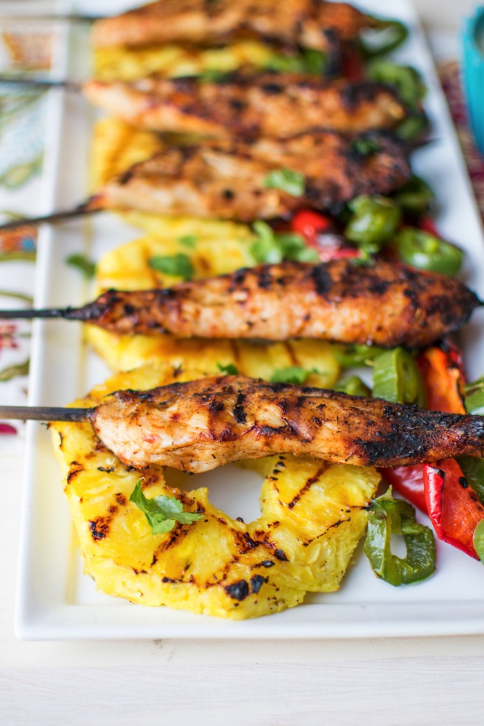 Jerk Chicken Skewers with Aioli Sauce for football viewing parties Jerk Chicken Skewers with Aioli Sauce for football viewing parties