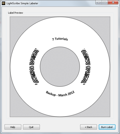 Etiquetadora simple LightScribe