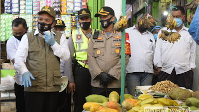 Kapolres Pasuruan Kota dan Wabup Terapkan Protokol Kesehatan di Wilayah Hukum Polres Pasuruan Kota