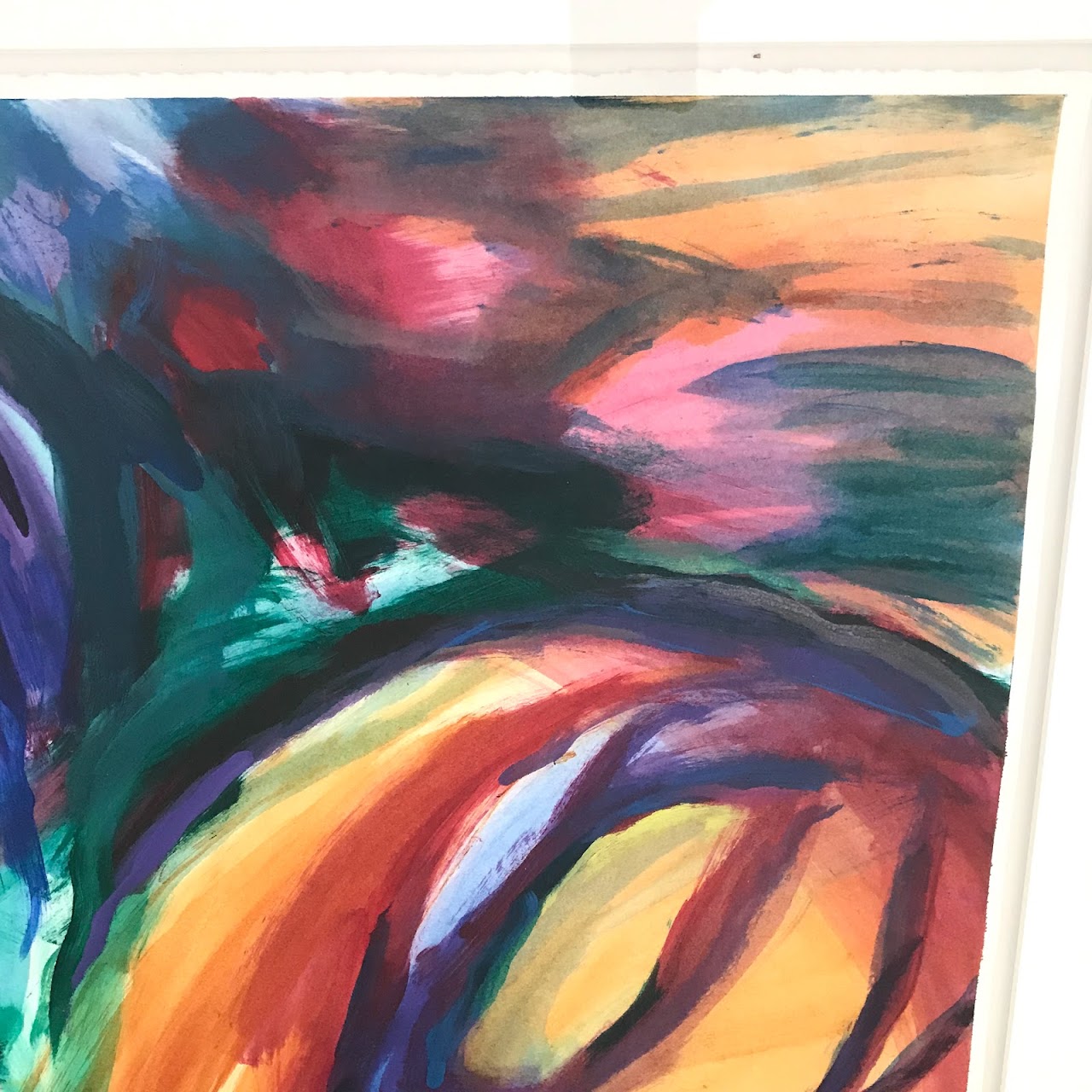 Gale Signed Large Scale Watercolor Abstract