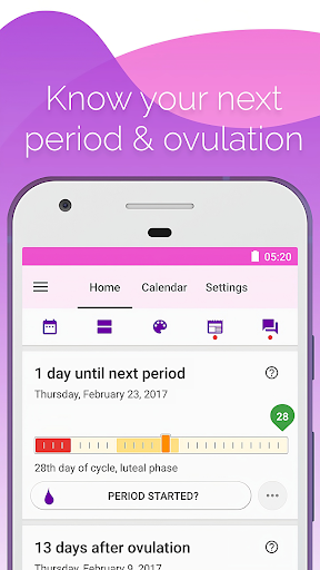 Screenshot Period and Ovulation Tracker