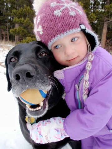 Audrey hug with ball