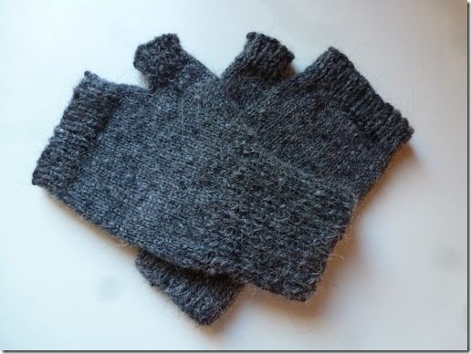 Grey Fingerless Mitts