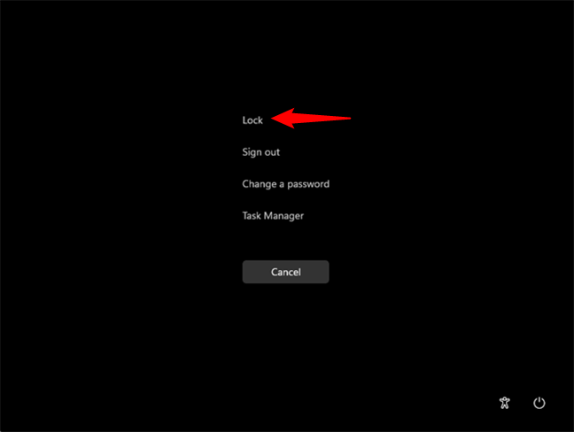 En Windows 11, bloquee la pantalla desde la pantalla Ctrl + Alt + Eliminar