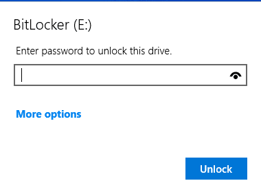 BitLocker 암호 입력