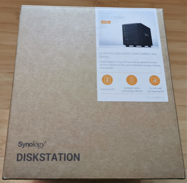 El embalaje utilizado para Synology DiskStation DS419slim