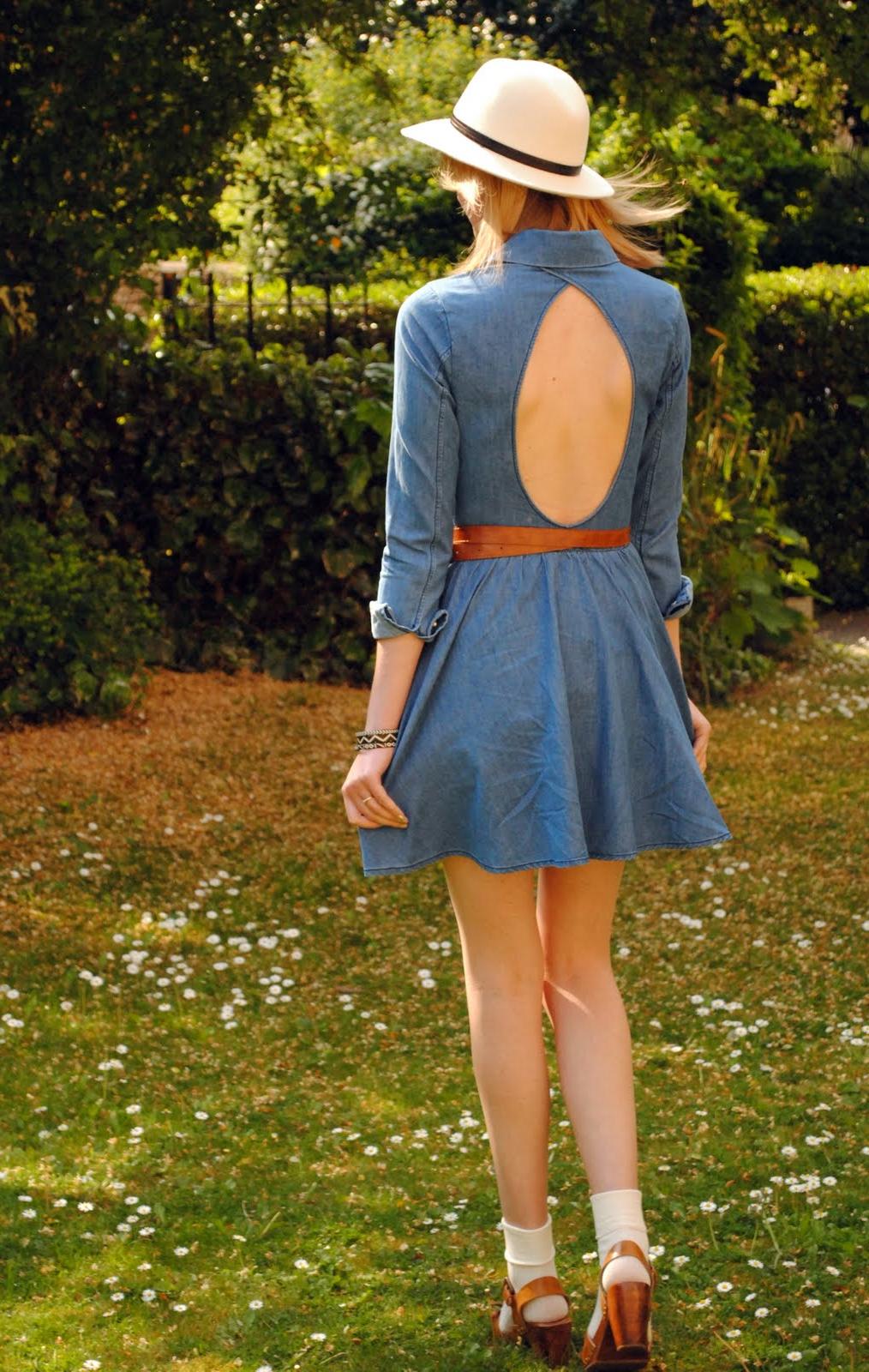 Denim dress: ASOS, Socks and