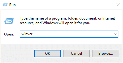 Stiskněte klávesu Windows + R, zadejte winver a stiskněte Enter |  Zkontrolujte, kterou edici Windows 10 máte