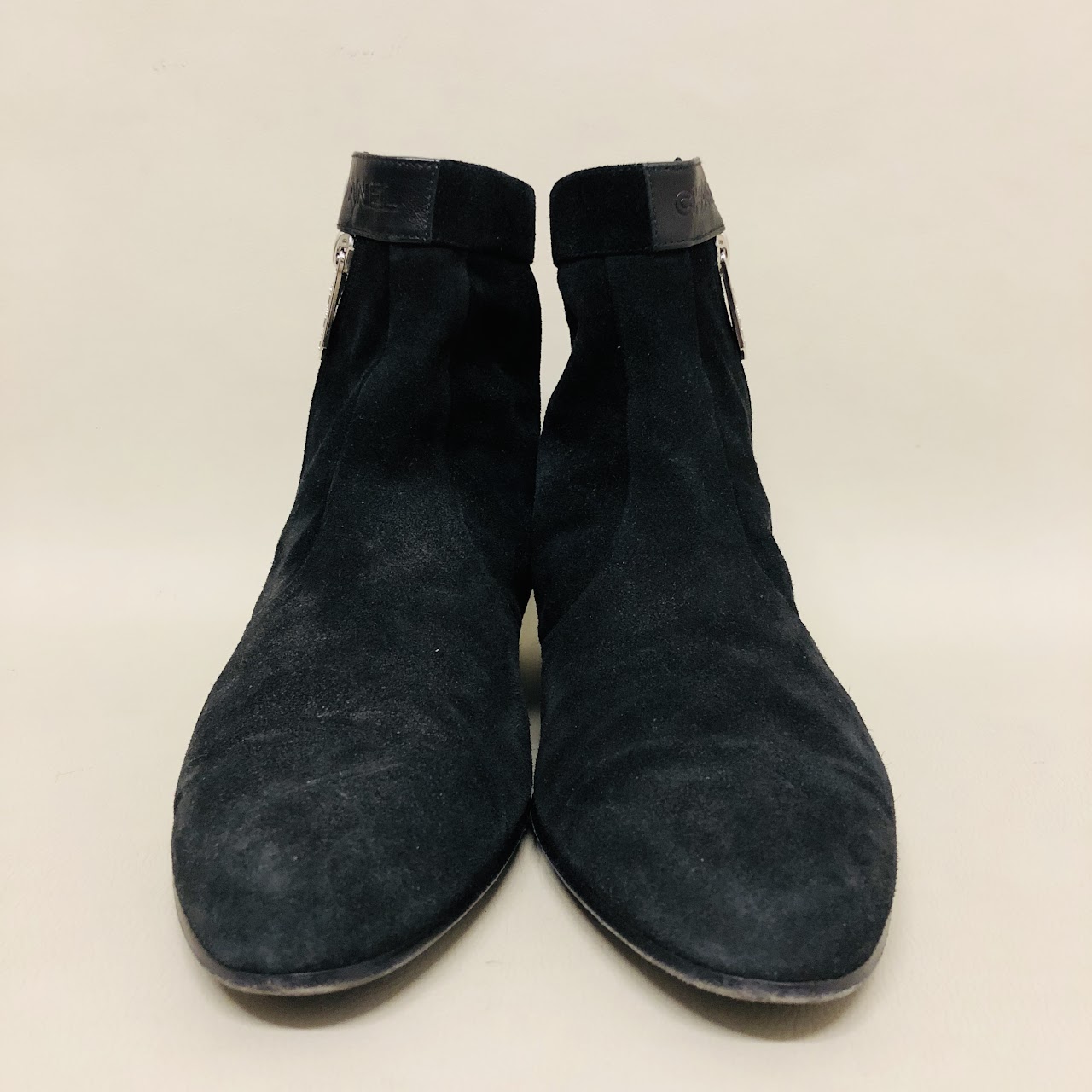 Chanel Suede Leather Ankle Boots (SAMPLE)