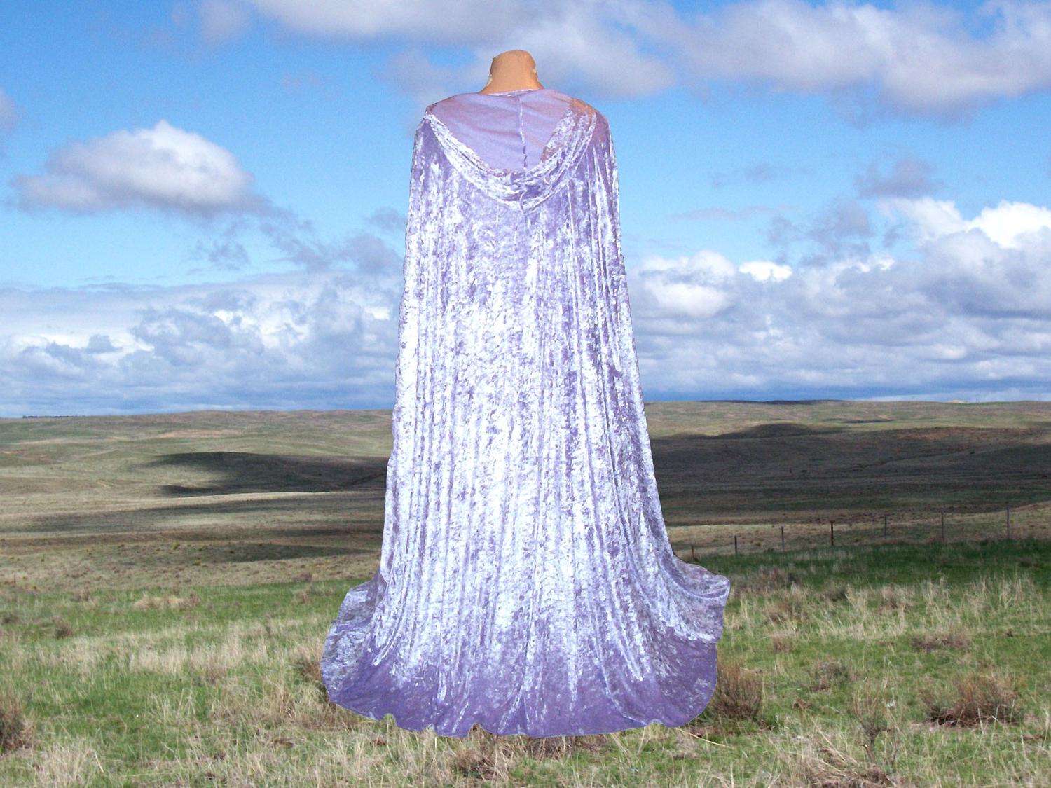 Cloak Cape Lavender Velvet