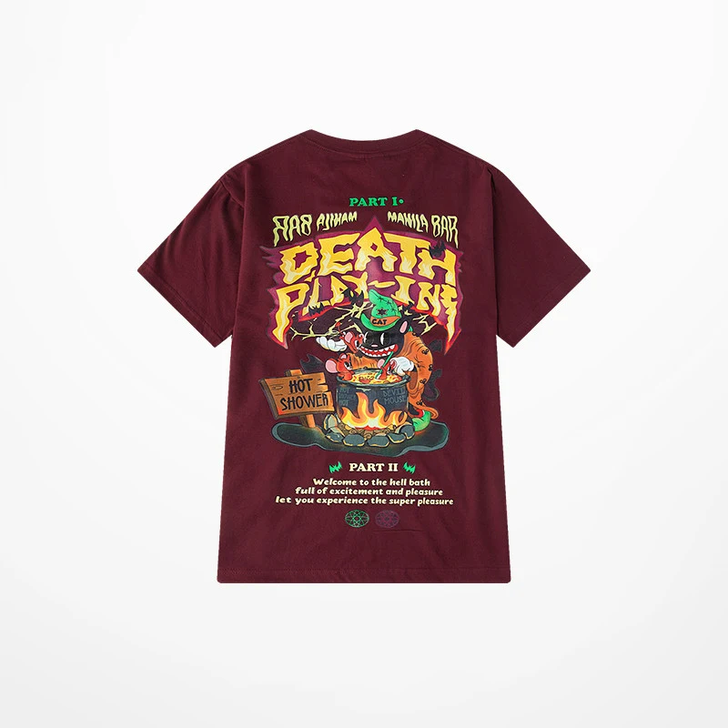 Half Sleeve Loose Graffiti Print T-Shirt