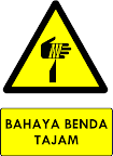 Rambu Bahaya Benda Tajam