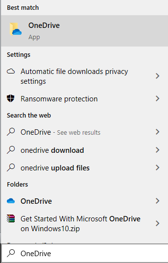 现在，使用搜索栏再次打开 OneDrive 应用。