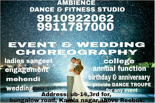 Ambience dance & fitness studio, 14-UB, New Delhi,, 86-UB, Jawahar Nagar, Block UB, Jawahar Nagar, Kamla Nagar, Delhi, 110007, India, Dance_Company, state DL