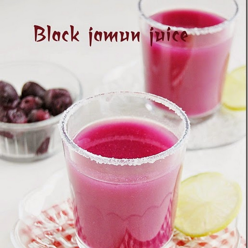 Black jamun juice / Naaval pazham juice / Nava pazham / Indian black plum juice