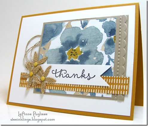 LeAnne Pugliese WeeInklings Cottage Greetings Thank You Stampin Up