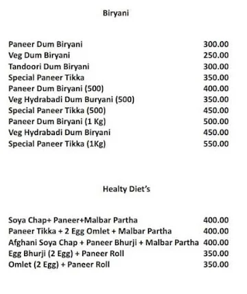 Biryani House Express menu 