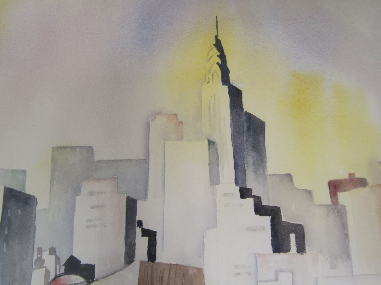 Mimi Chan Skyline Watercolor