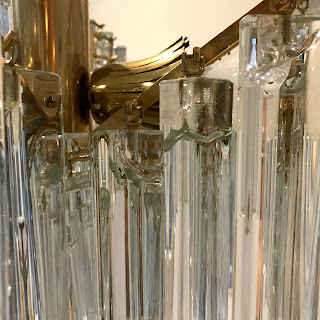 Mid-Century Camer Style Crystal Chandelier